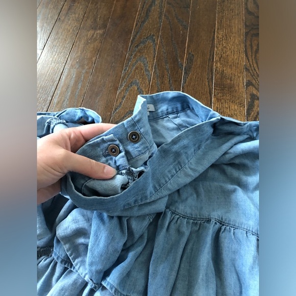 Rails Women’s XS Etienne Linen-Blend Denim Ruffled Wrap Mini Skirt - EUC! - Picture 10 of 12